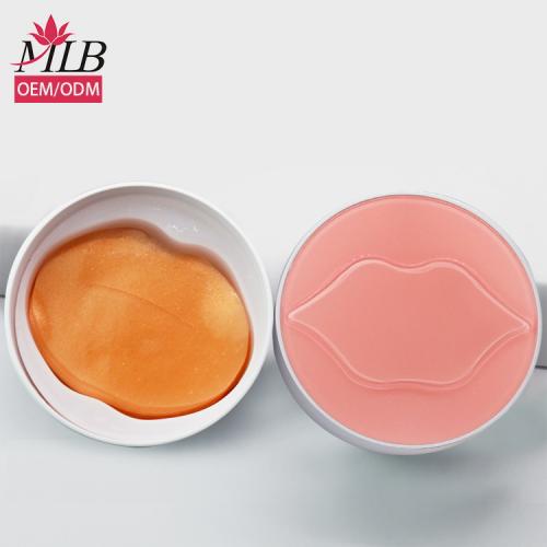 Goldene Hydrogel-Lippenpatch-Maske gegen Falten
